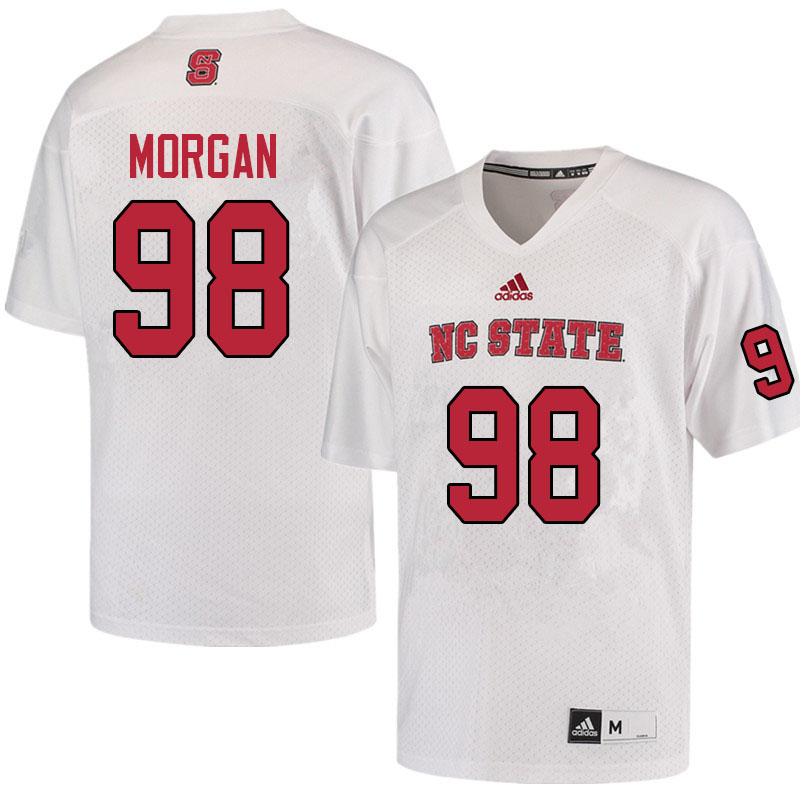 Men #98 Mackenzie Morgan NC State Wolfpack College Football Jerseys Sale-White - Click Image to Close